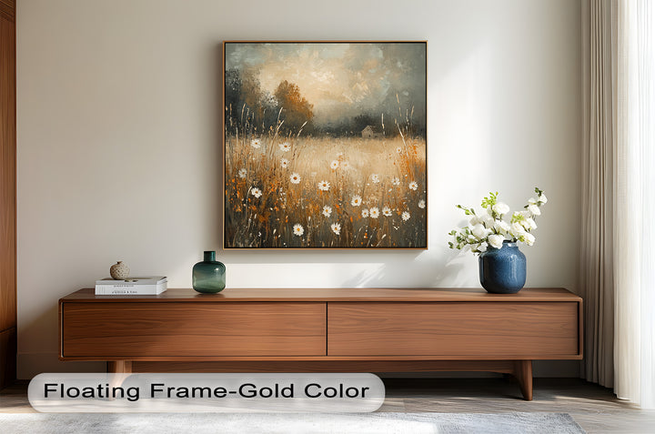 Golden Meadow – Wildflower Oil Painting
