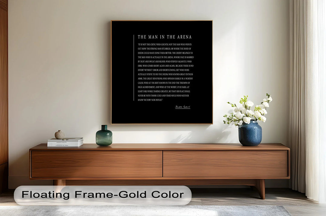 The Man in the Arena – Inspirational Quote Oil Painting - MyPhotoStation