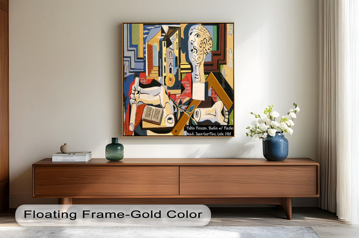 Studio with Plaster Head by Picasso – Cubist Oil Painting