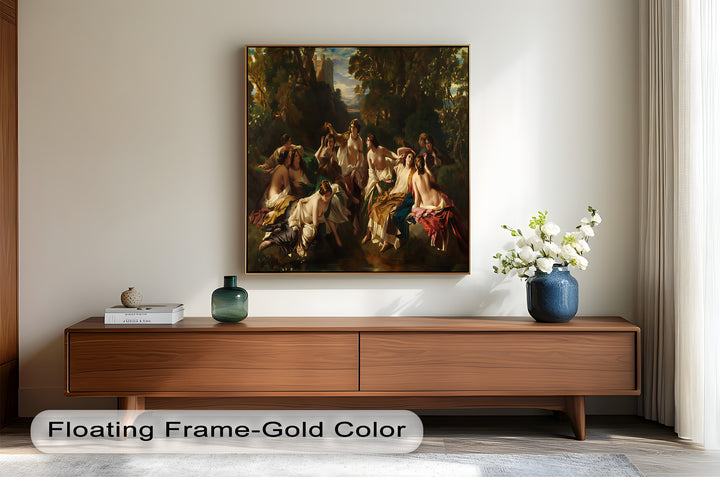 Twilight Reverie – Neoclassical Gathering of Maidens Oil Painting