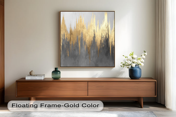 Golden Lighting – Modern Abstract Oil Painting