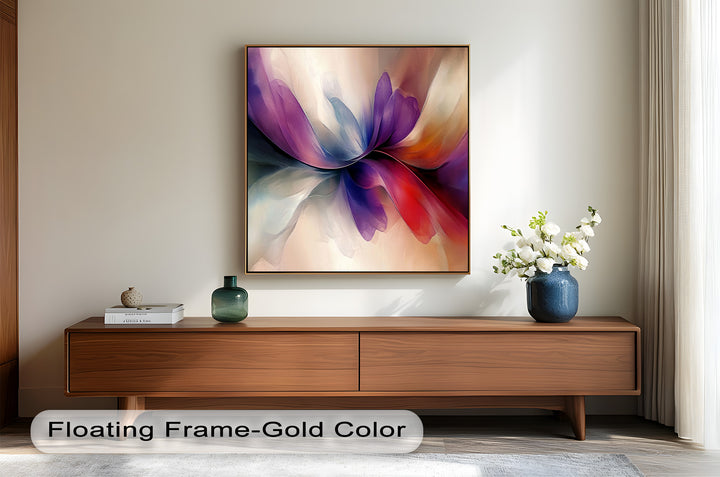 Abstract Floral Flow – Colorful Modern Oil Painting