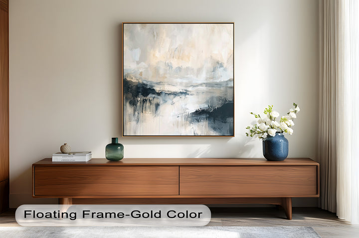 Abstract Landscape Reflection – Modern Serenity Oil Painting