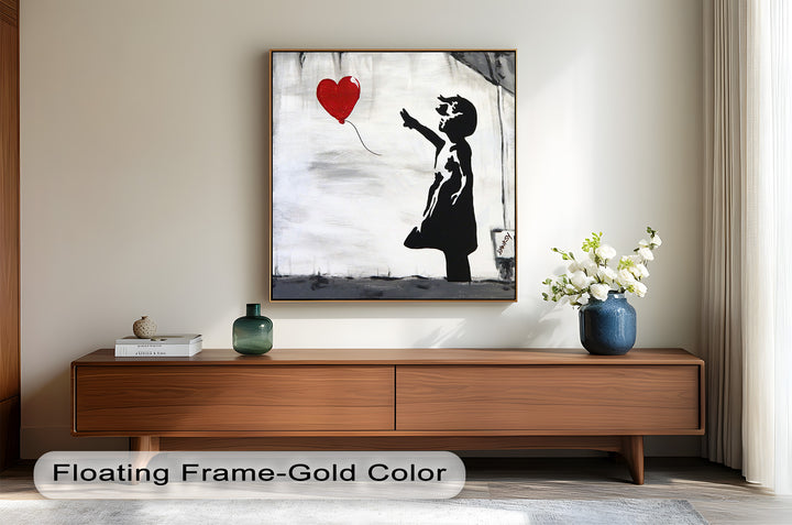 Girl with Heart Balloon – Banksy Oil Painting