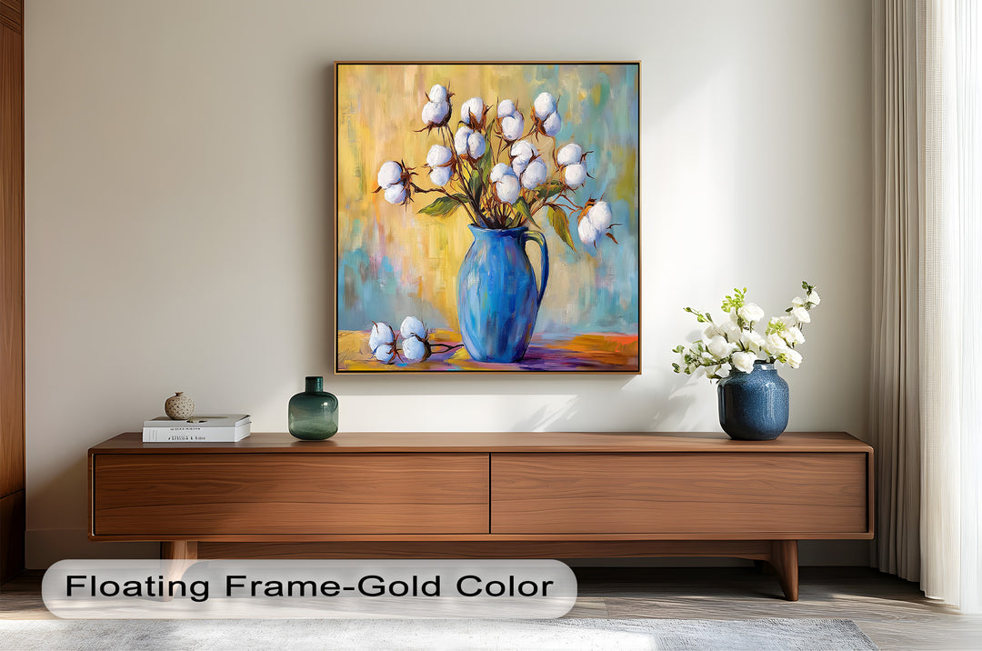 Blue Vase – Floral Oil Painting