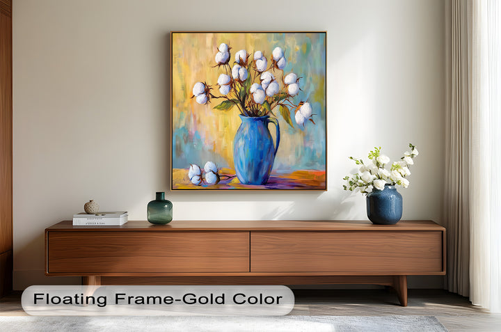 Blue Vase – Floral Oil Painting