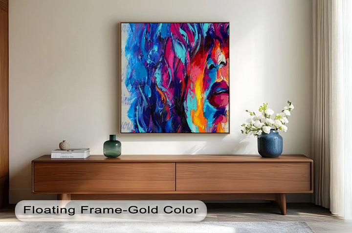 Colored Woman – Expressive Abstract Oil Painting - MyPhotoStation