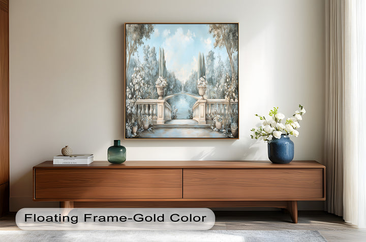 Tranquil Garden Terrace – Landscape Oil Painting