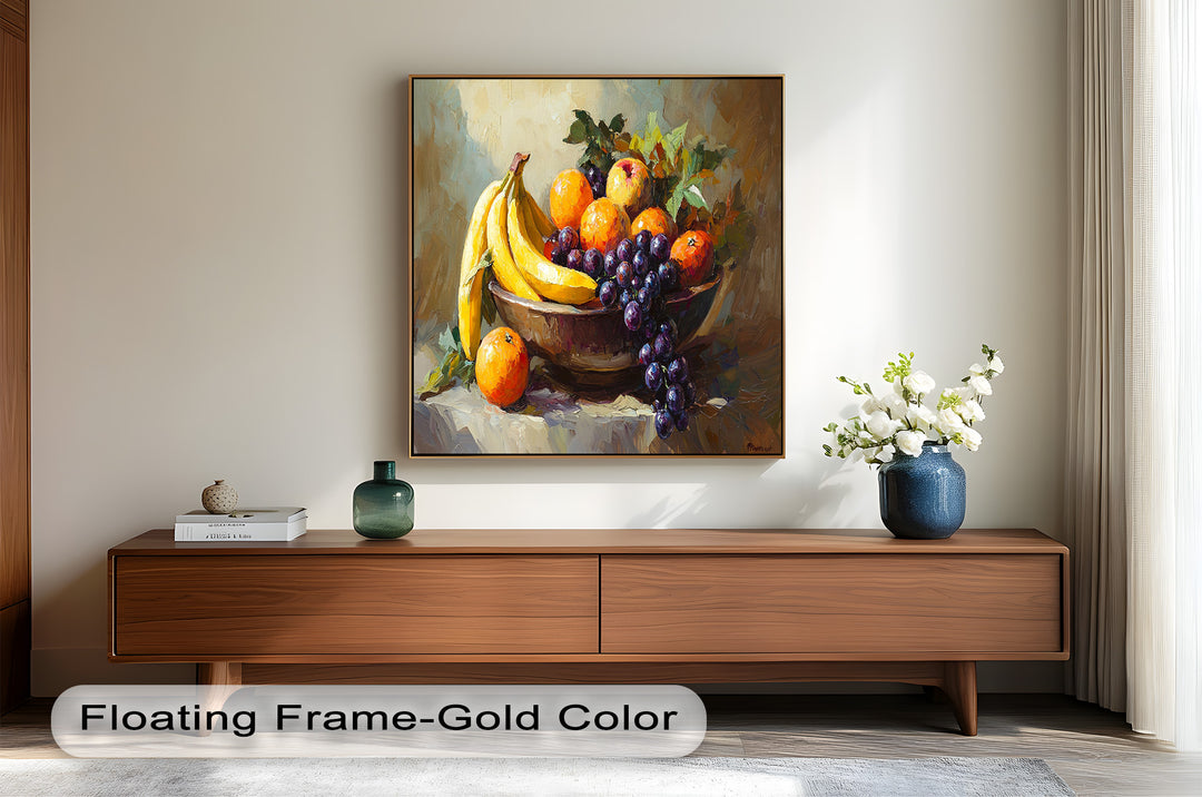 Banana & Grape Fruit Art – Kitchen Wall Oil Painting