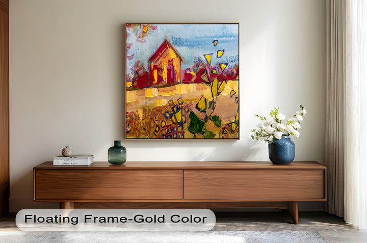 Sunlit Homestead – Expressive Impressionist Oil Painting