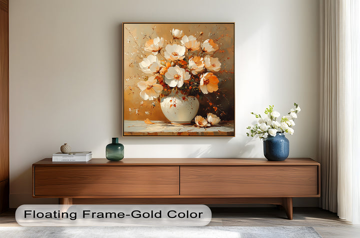 Warm Floral Arrangement – Flower Vase Oil Paintings