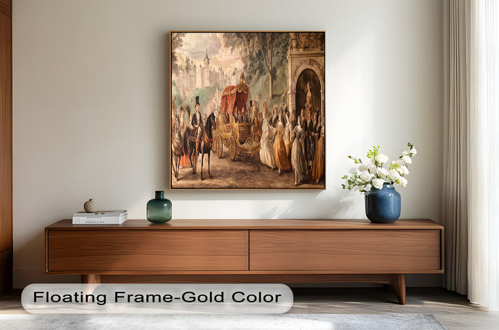 Royal Carriage Procession – Grand Baroque Parade Oil Painting