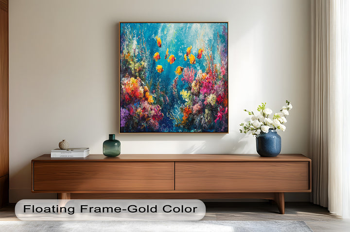 Coral Reef with Tropical Fish – Animal Oil Painting