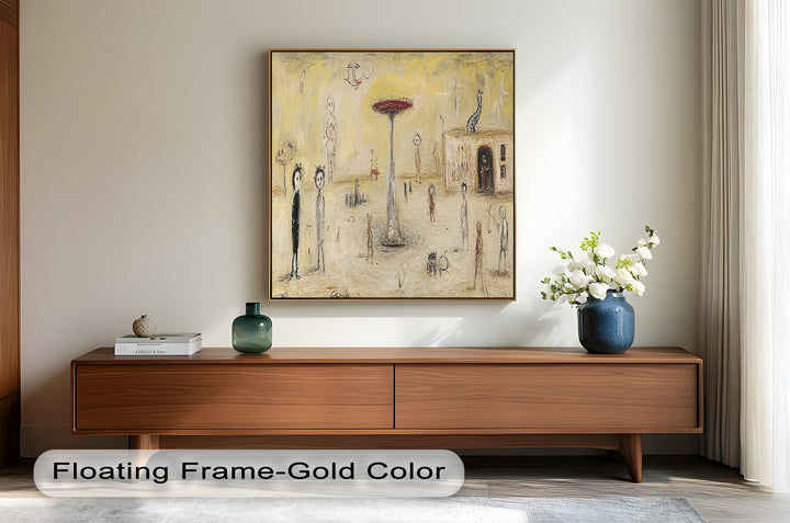 Whispers of the Playground – Dreamlike Surrealist Oil Painting