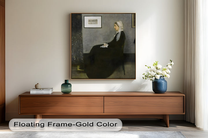 A Quiet Devotion – Seated Woman in Black Historic Oil Painting