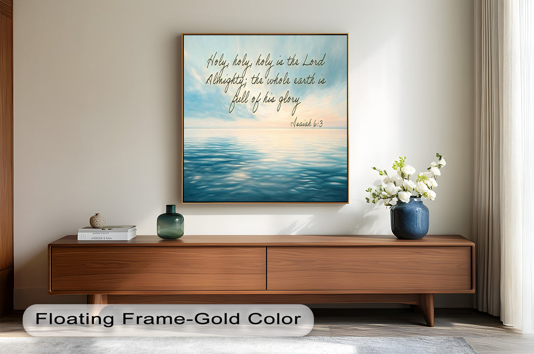 Isaiah 6:3 – Holy Is the Lord Bible Verse Oil Painting