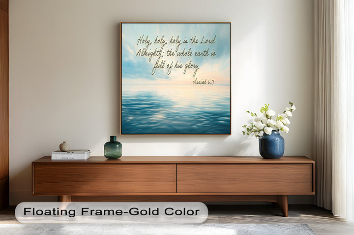 Isaiah 6:3 – Holy Is the Lord Bible Verse Oil Painting