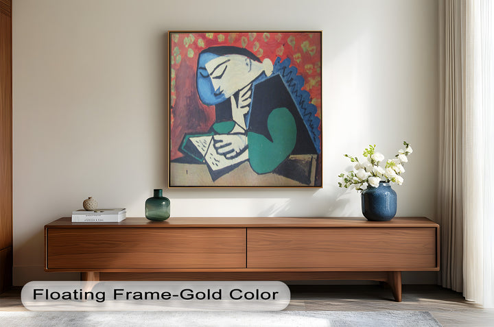 The Reader – Cubist Portrait of Quiet Focus Picasso Oil Painting