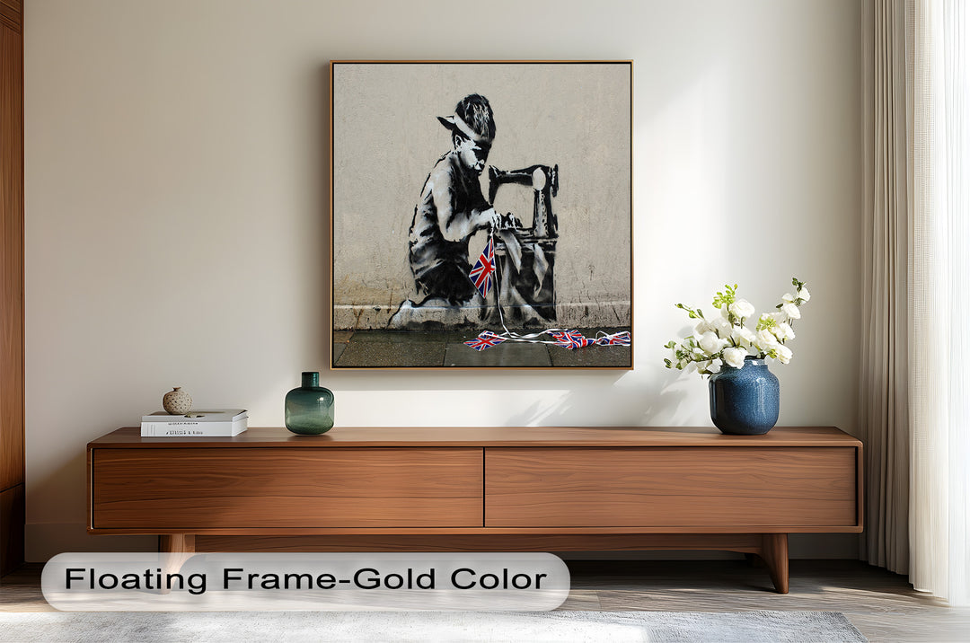 Stitched Allegiance – Banksy Oil Painting