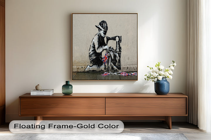 Stitched Allegiance – Banksy Oil Painting