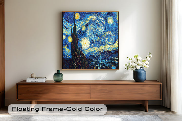 The Starry Night by Vincent van Gogh – Post-Impressionist Oil Painting