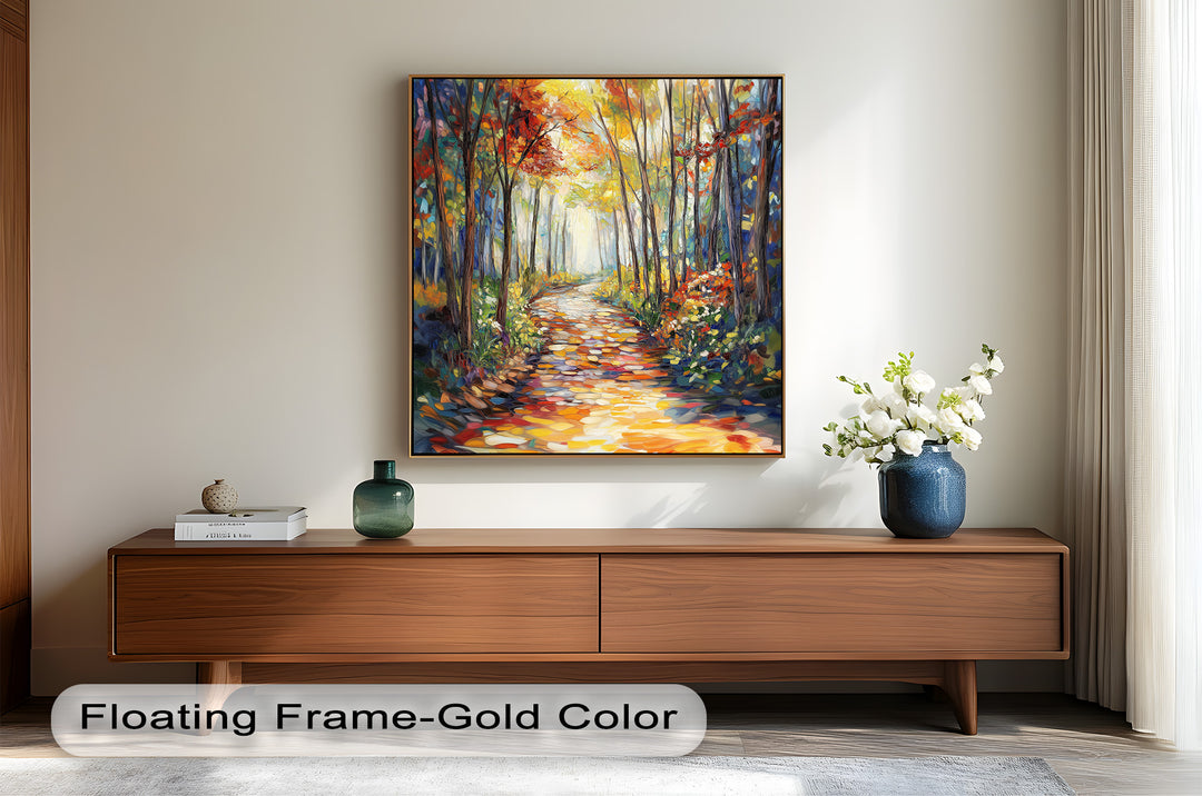 Forest Road to Somewhere – Expressive Oil Painting
