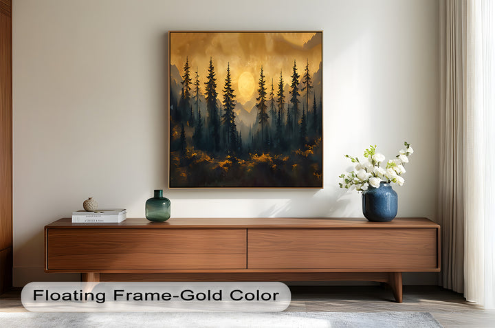 Sunset Pine Forest - Landscape Oil Painting