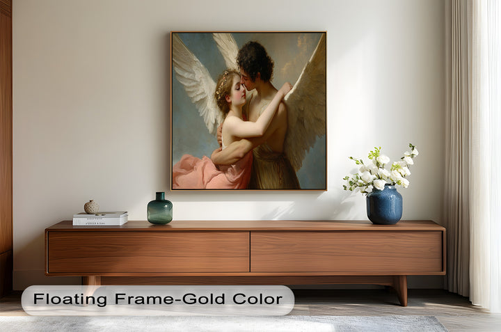 Heavenly Embrace – Cupid and Psyche Renaissance Love Oil Painting