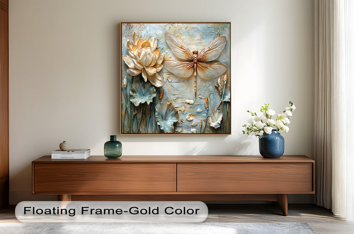 Retro Dragonflies and Flowers – Elegant Nature-Inspired Oil Painting