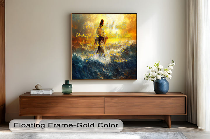 Psalm 23:4 – Fear No Evil Bible Verse Oil Painting