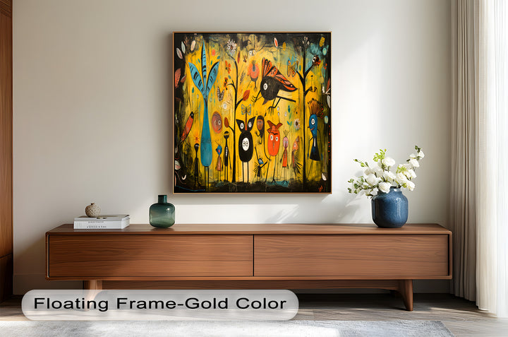 Whimsy in the Wild – Surreal Forest Creature Picasso Oil Painting
