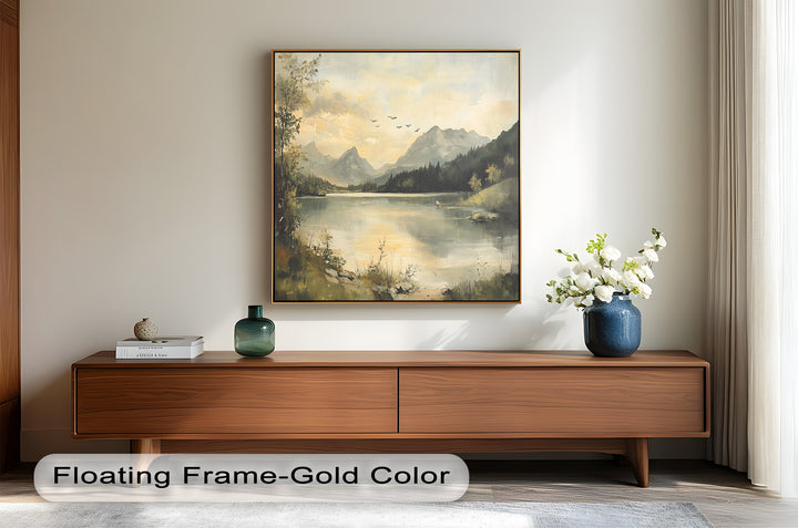 Vintage Wild River – Landscape Oil Painting