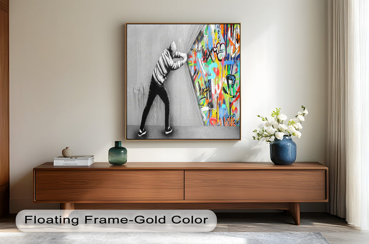 Unveiling the Chaos – Banksy Oil Painting