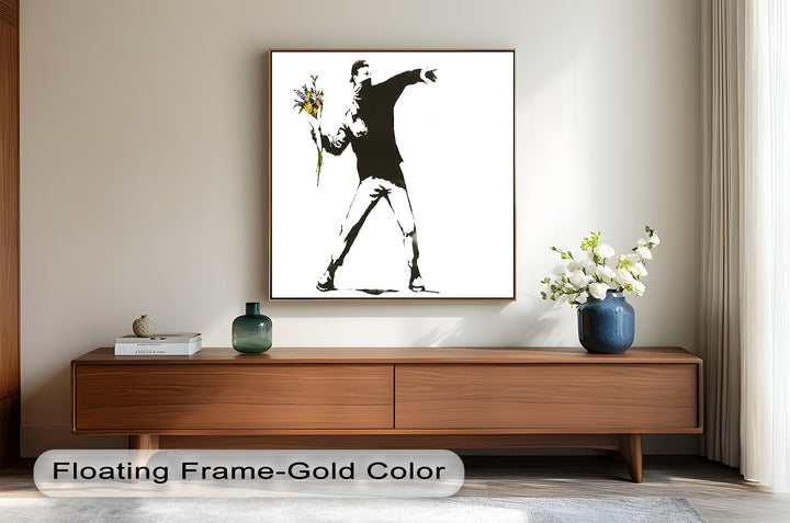 Flower Thrower – Iconic Protest Banksy Oil Painting