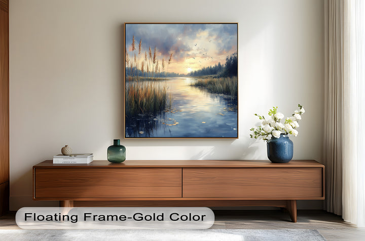 Lake Sunrise – Landscape Oil Painting
