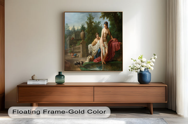 Bathing in the Garden – Neoclassical Elegance Oil Painting