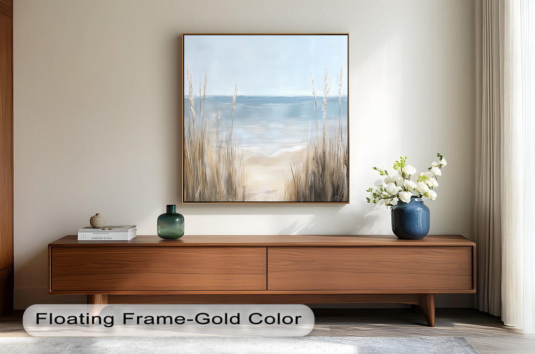 Coastal Beach Wall Art – Ocean Landscape Oil Painting