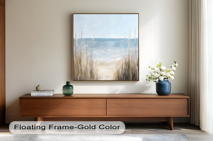 Coastal Beach Wall Art – Ocean Landscape Oil Painting