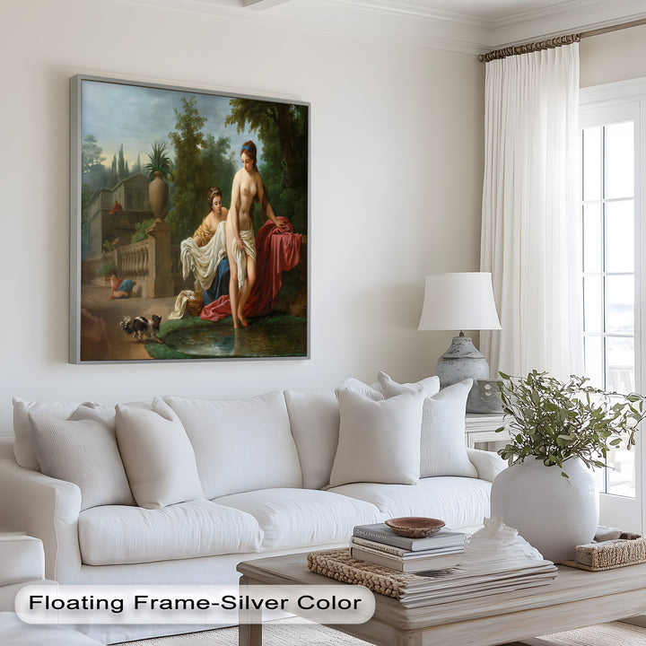 Bathing in the Garden – Neoclassical Elegance Oil Painting