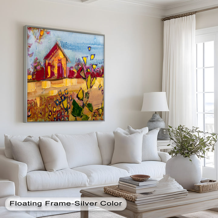 Sunlit Homestead – Expressive Impressionist Oil Painting