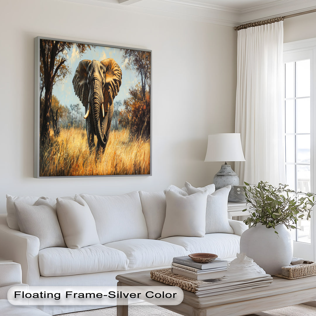 Guardian of the Wild – Elephant Oil Painting