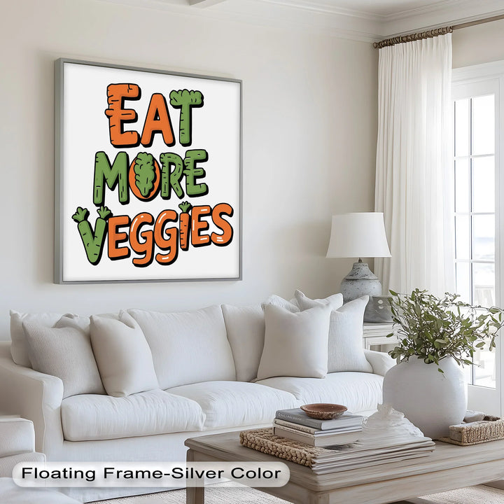 Eat More Veggies – Colorful Letters Oil Painting - MyPhotoStation
