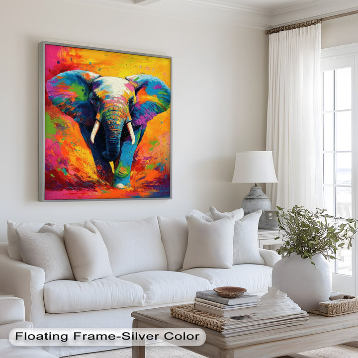 Color Explosion Elephant - Animal Oil Painting