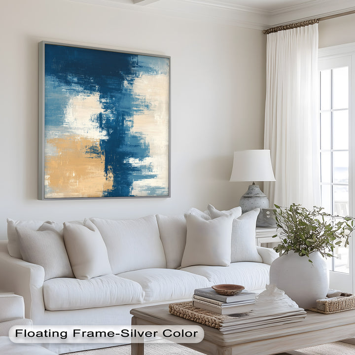 Golden Shoreline – Modernes abstraktes Ölgemälde