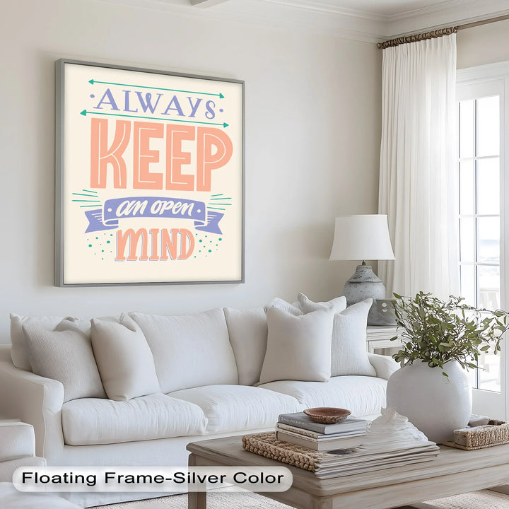 Always Keep an Open Mind – Pastel Typography Oil Painting - MyPhotoStation