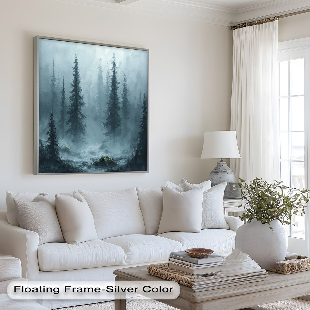 Misty Forest – Tranquil Nature Oil Painting
