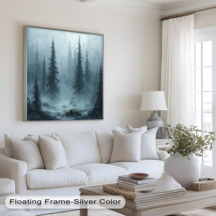 Misty Forest – Tranquil Nature Oil Painting