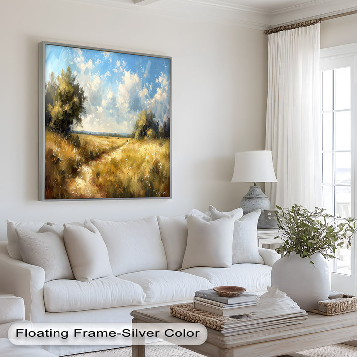 Nostalgic Landscape Framed Art – Nature Oil Painting