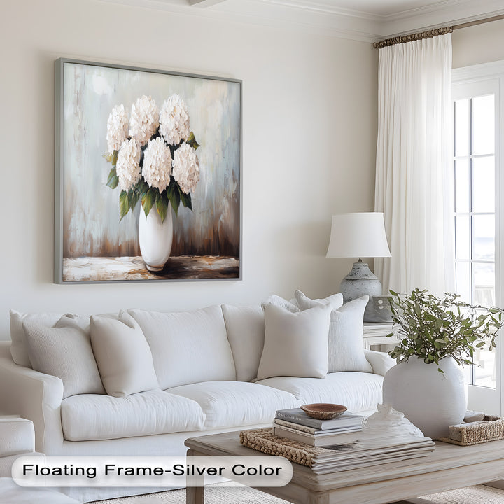 Ivory Bloom Elegance – Still Life Oil Paintings