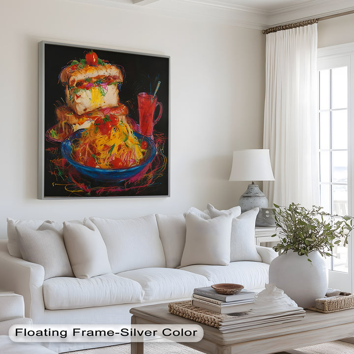 Gourmet-Sandwich und Pasta-Explosion - Food Painting